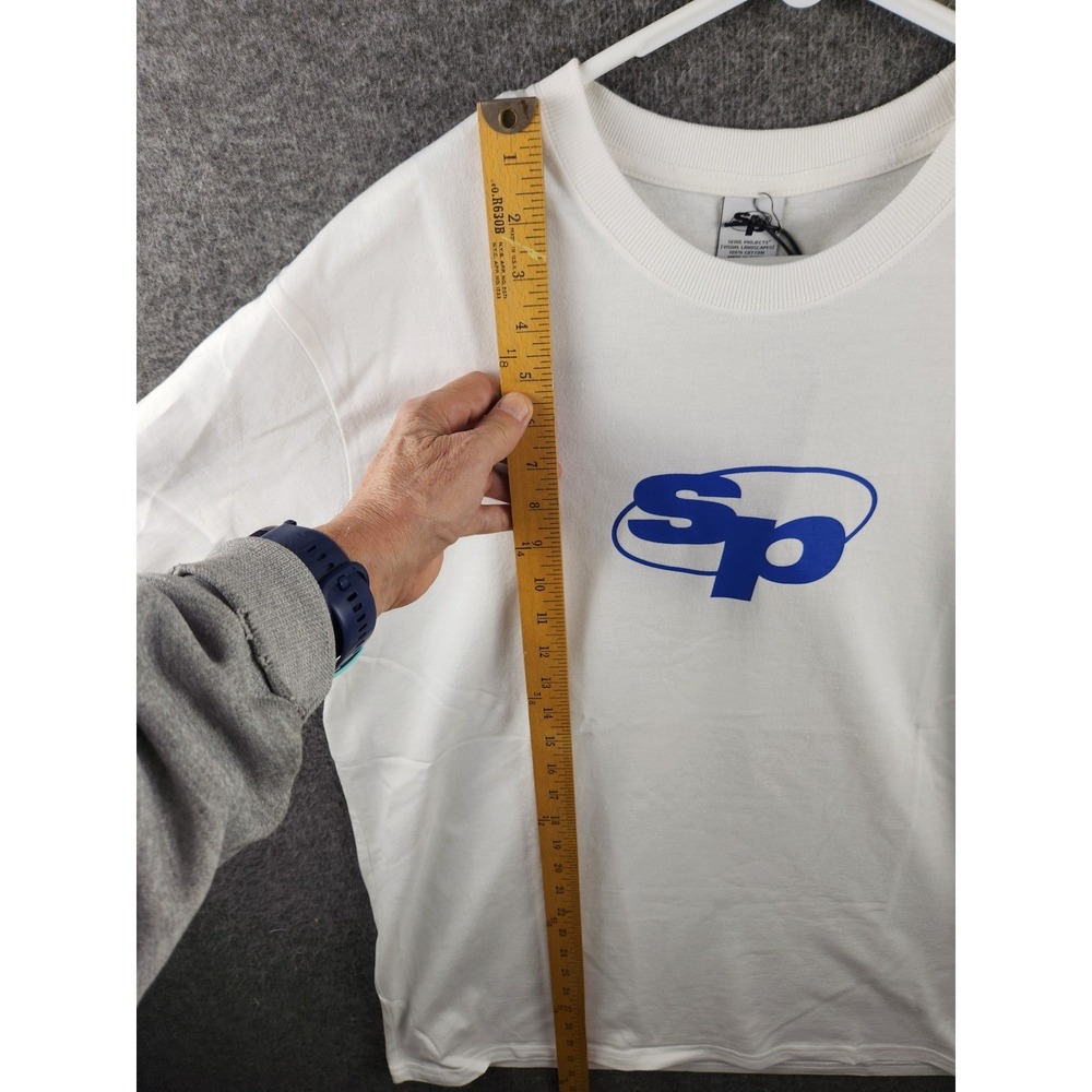 NWT Seoul Projects SP Men's Sport Tee White Blue Graphic Logo XL - Picture 8 of 10